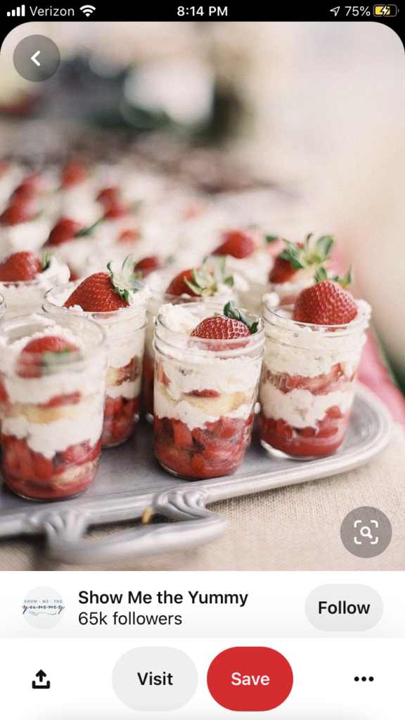 Delicious Fruit Desserts in Mason Jars for a Wedding