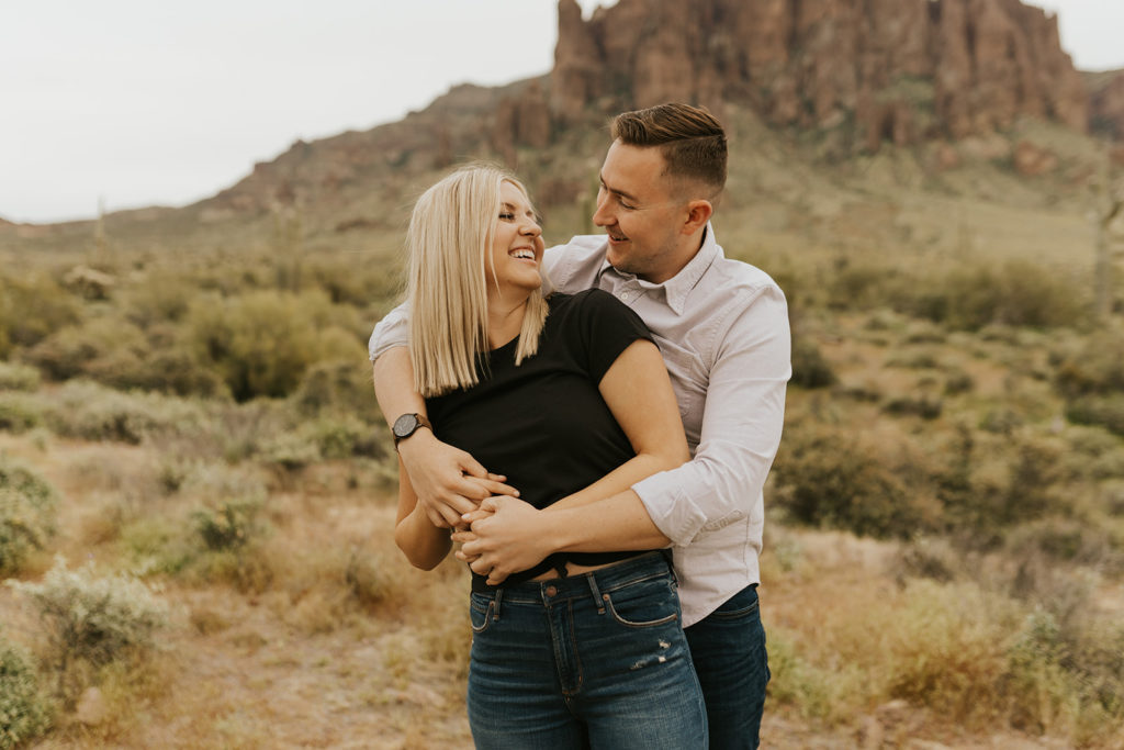 Spring Engagement Photos at Superstition Mountains